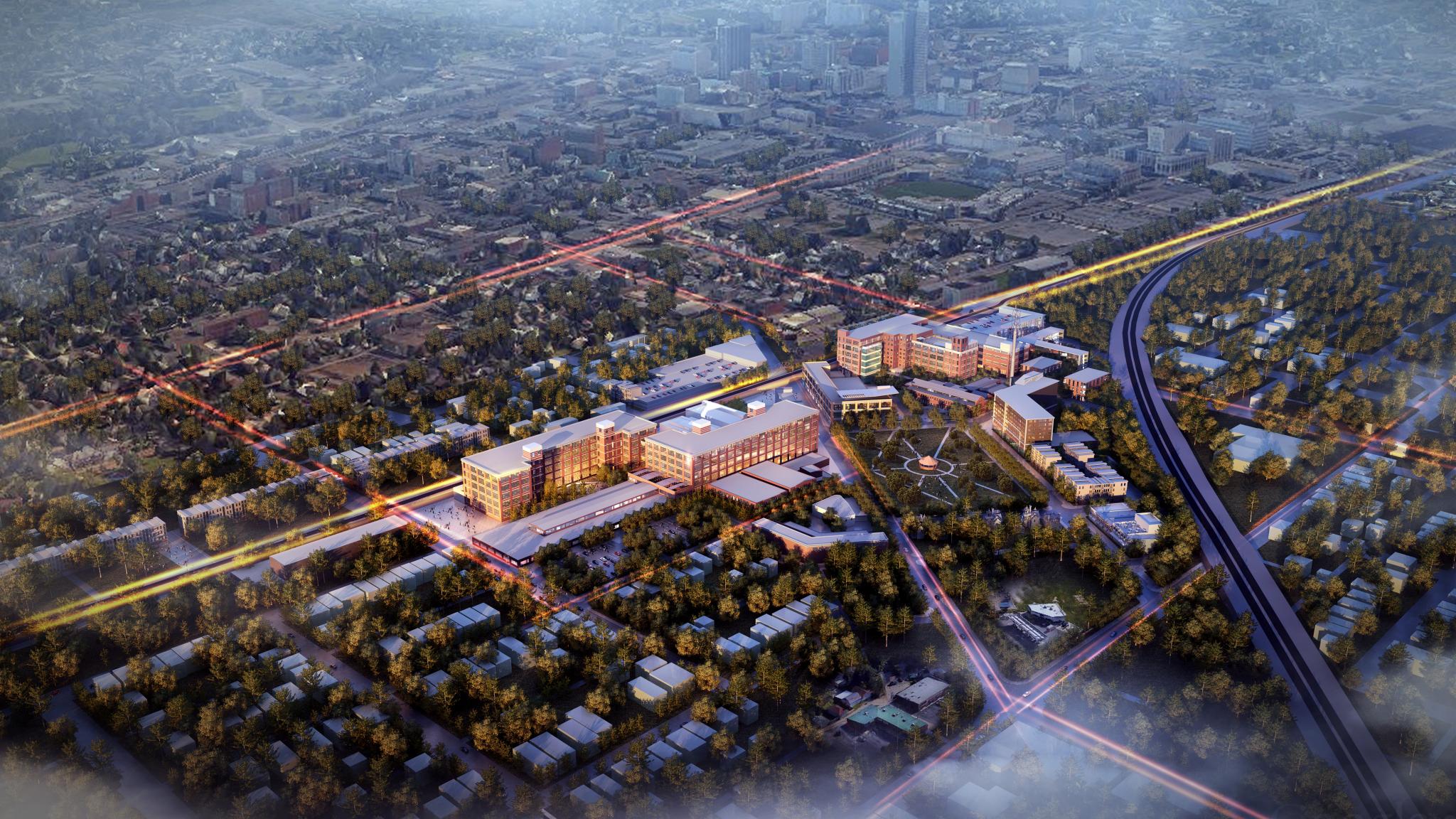 rendering of campus