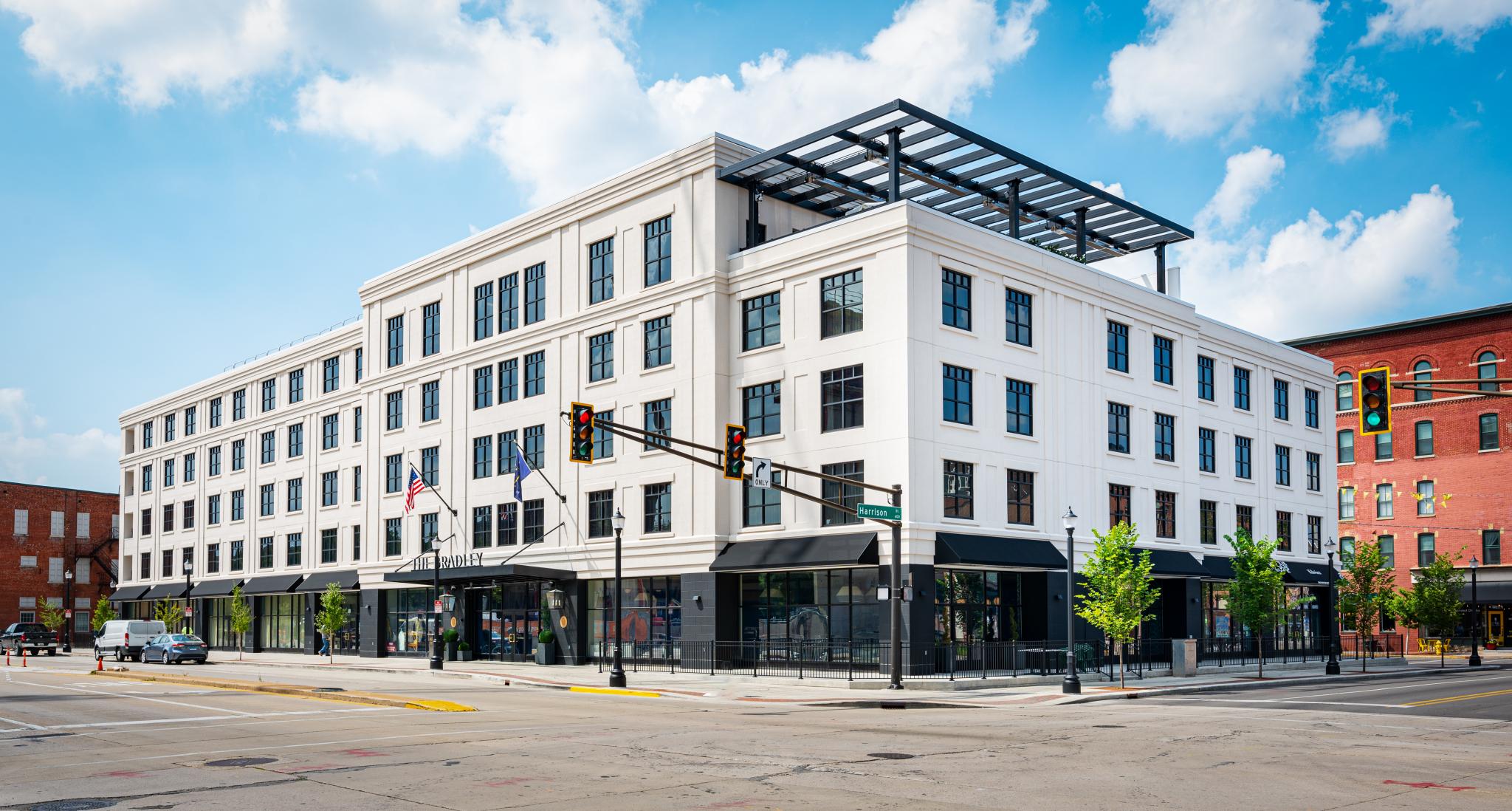 an image of a street view of a building