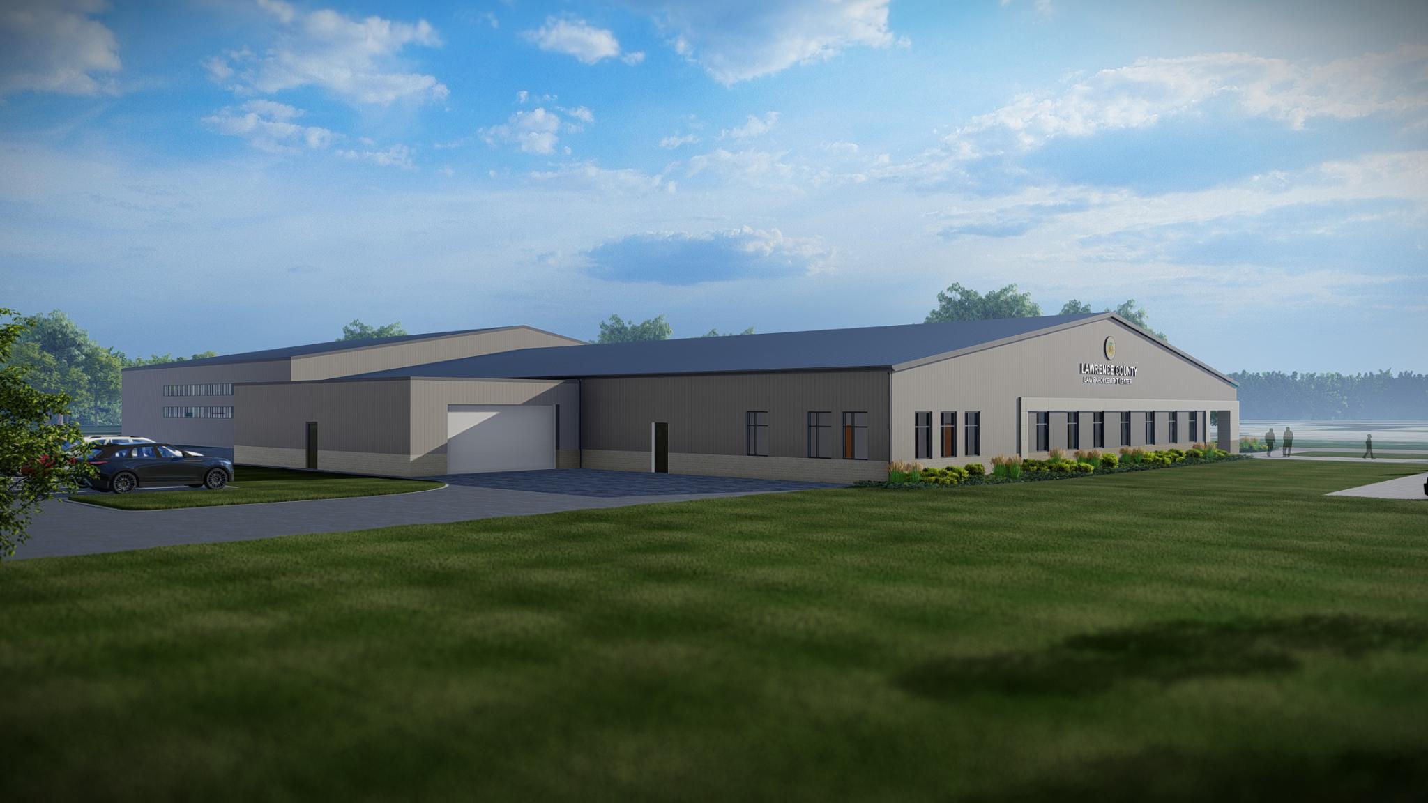 Rendering of Lawrence County (Missouri) Law Enforcement Center
